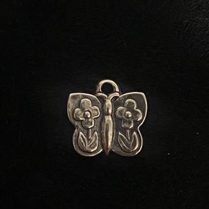 JAMES AVERY GARDEN BUTTERFLY WITH FLOWERS CHARM RETIRED AND RARE